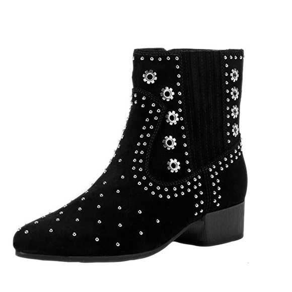 Geox Womens Peython Suede Studded Boot 